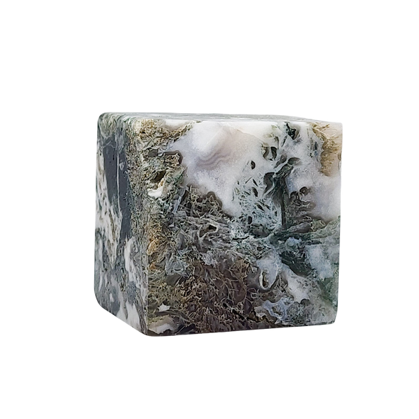 Moss Agate Cube