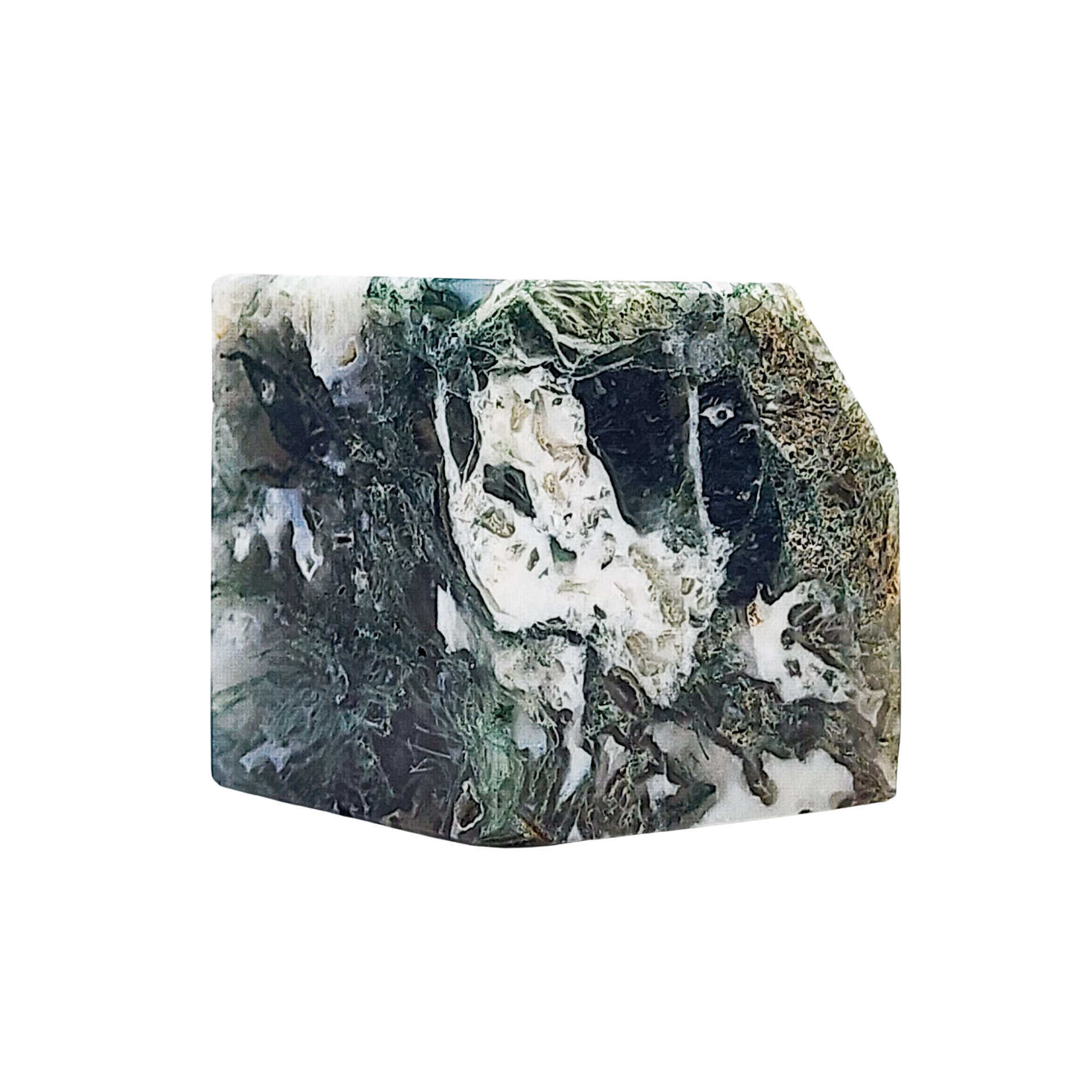 Moss Agate Cube