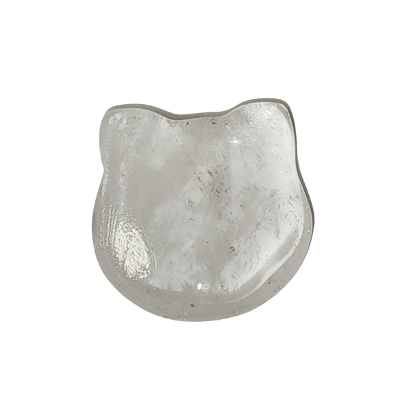 Clear Quartz Cat Face
