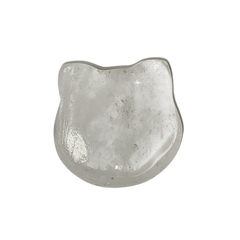 Clear Quartz Cat Face