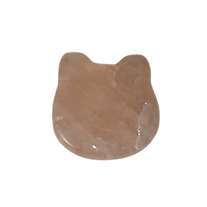 Rose Quartz Cat Face