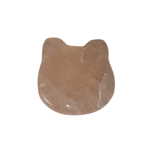 Rose Quartz Cat Face