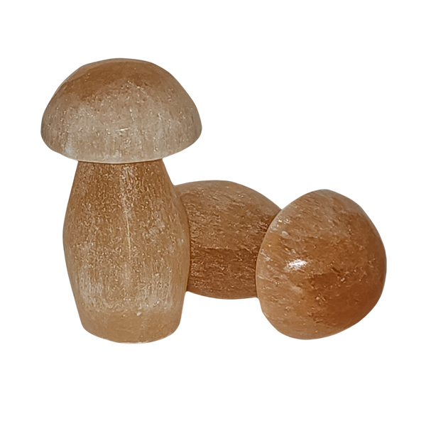Peach Selenite Mushroom