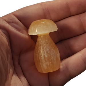 Peach Selenite Mushroom
