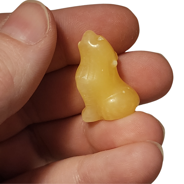 Orange Calcite Wolf
