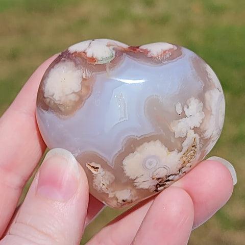 Flower Agate Heart