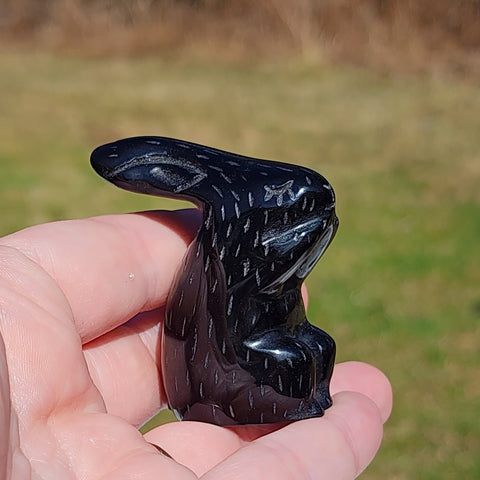Obsidian Crystal Bunny Rabbit