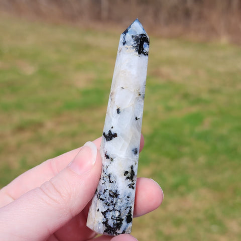 Rainbow Moonstone Tower, 4"