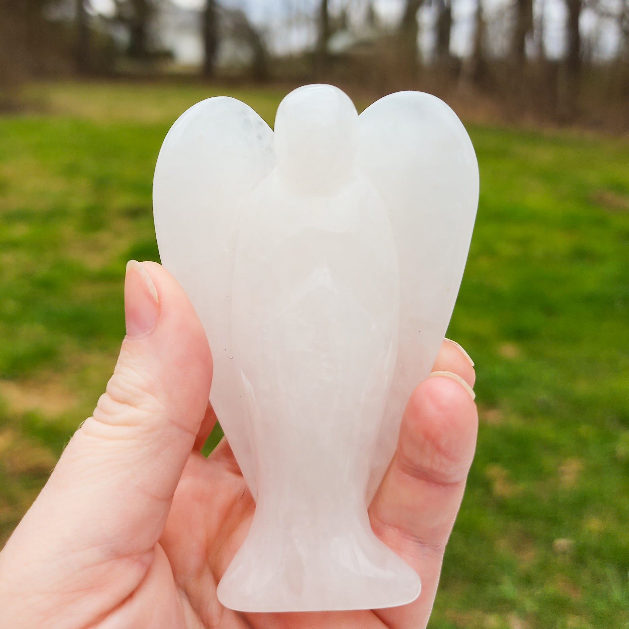 Clear Quartz Angel Carving - XL