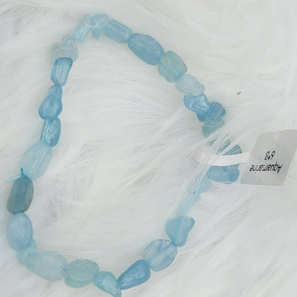 Freeform Aquamarine Crystal Bracelet