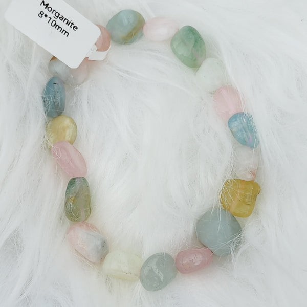 Morganite Mixed Beryls Crystal Bracelet