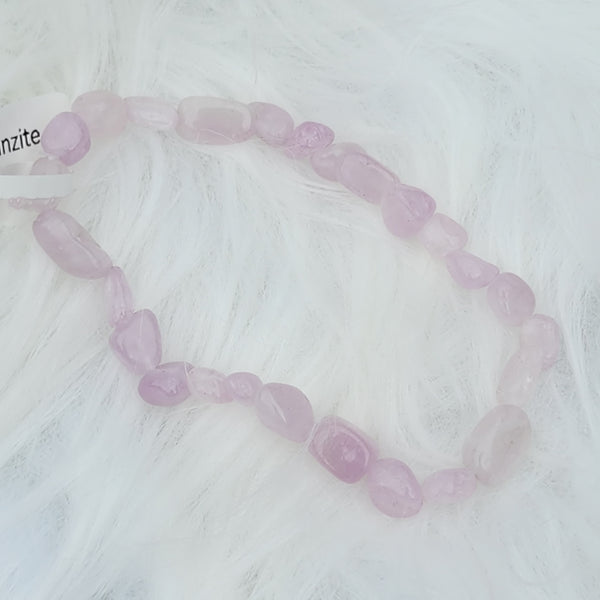 Freeform Kunzite Crystal Bracelet