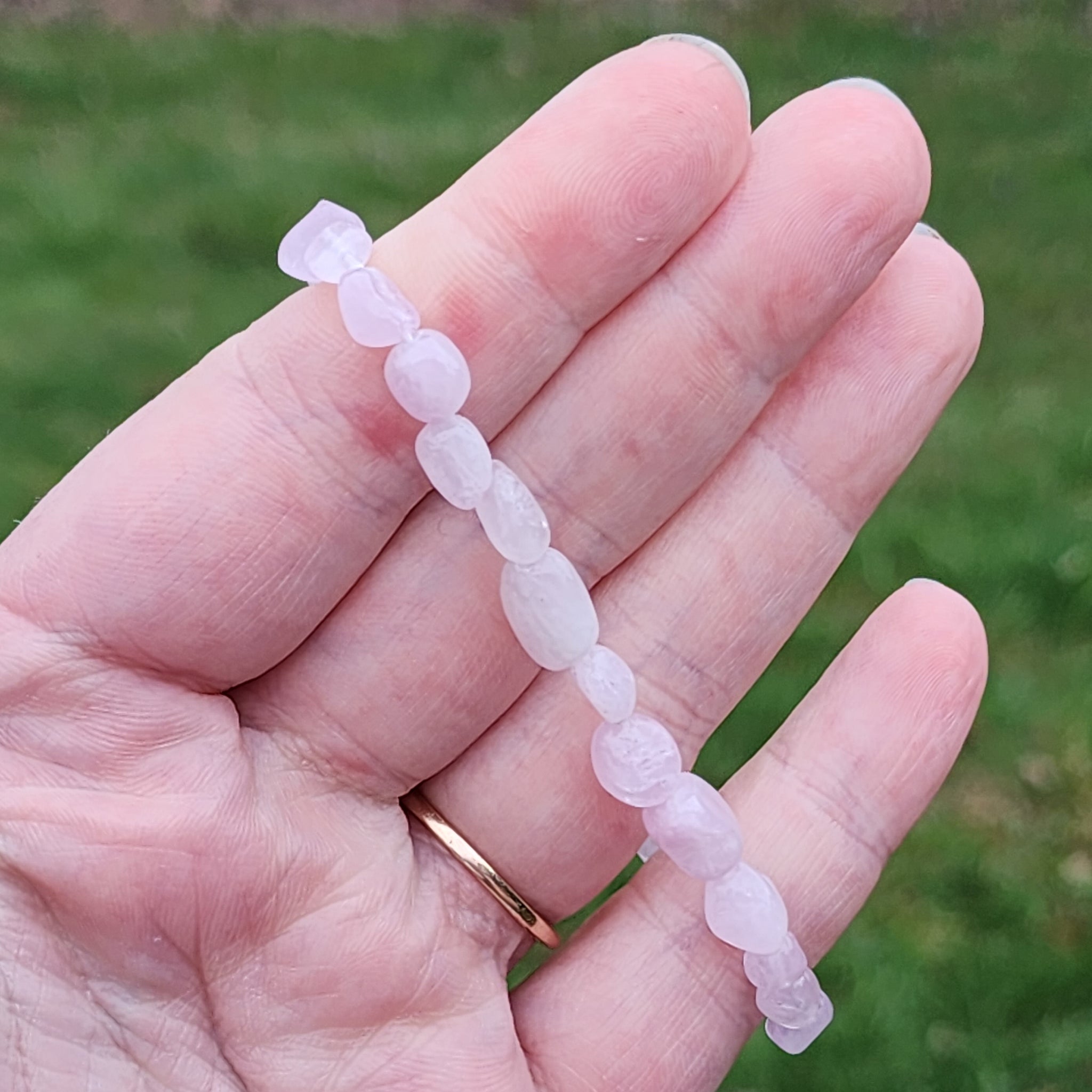 Freeform Kunzite Crystal Bracelet