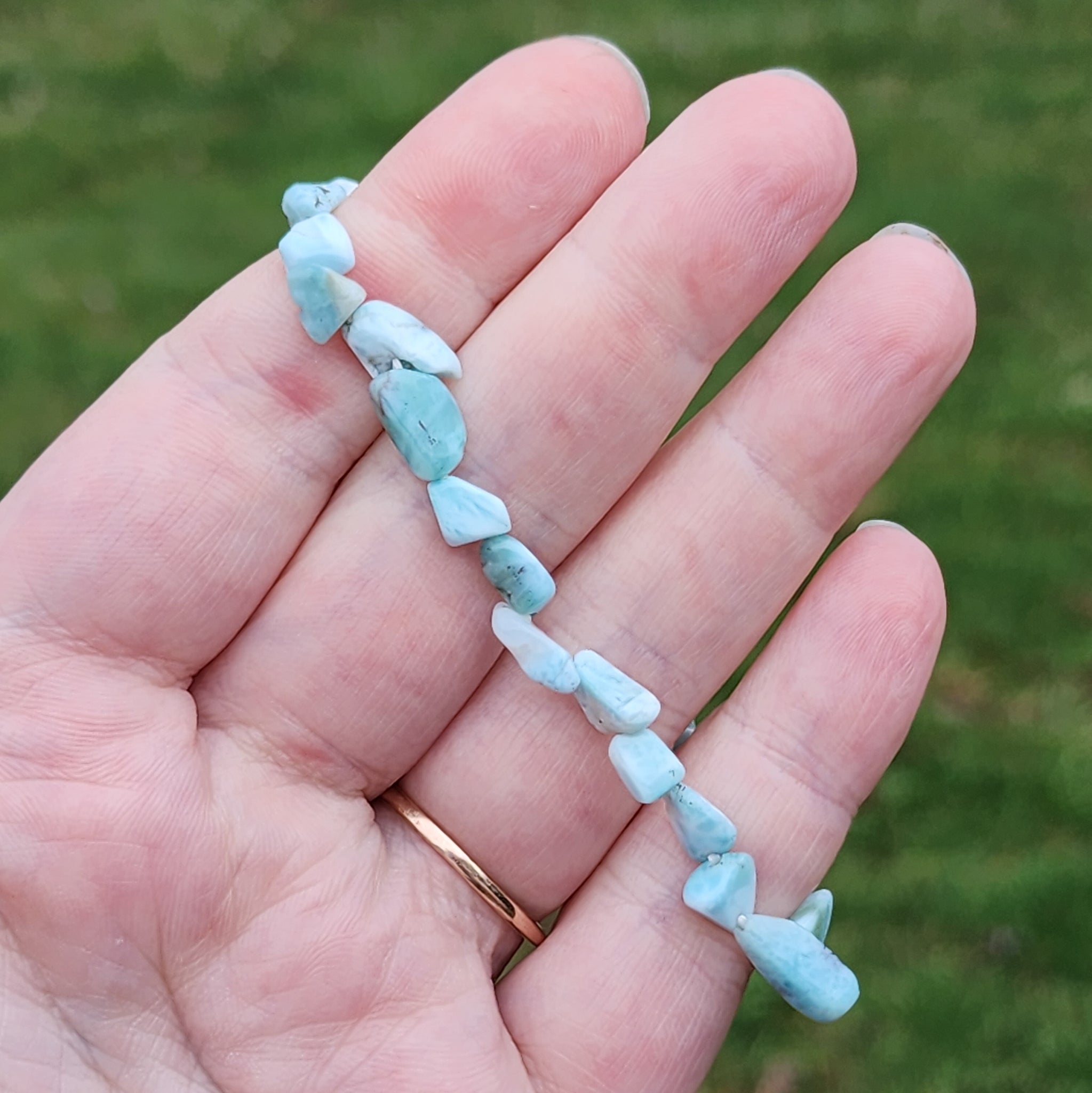 Freeform Larimar Crystal Bracelet