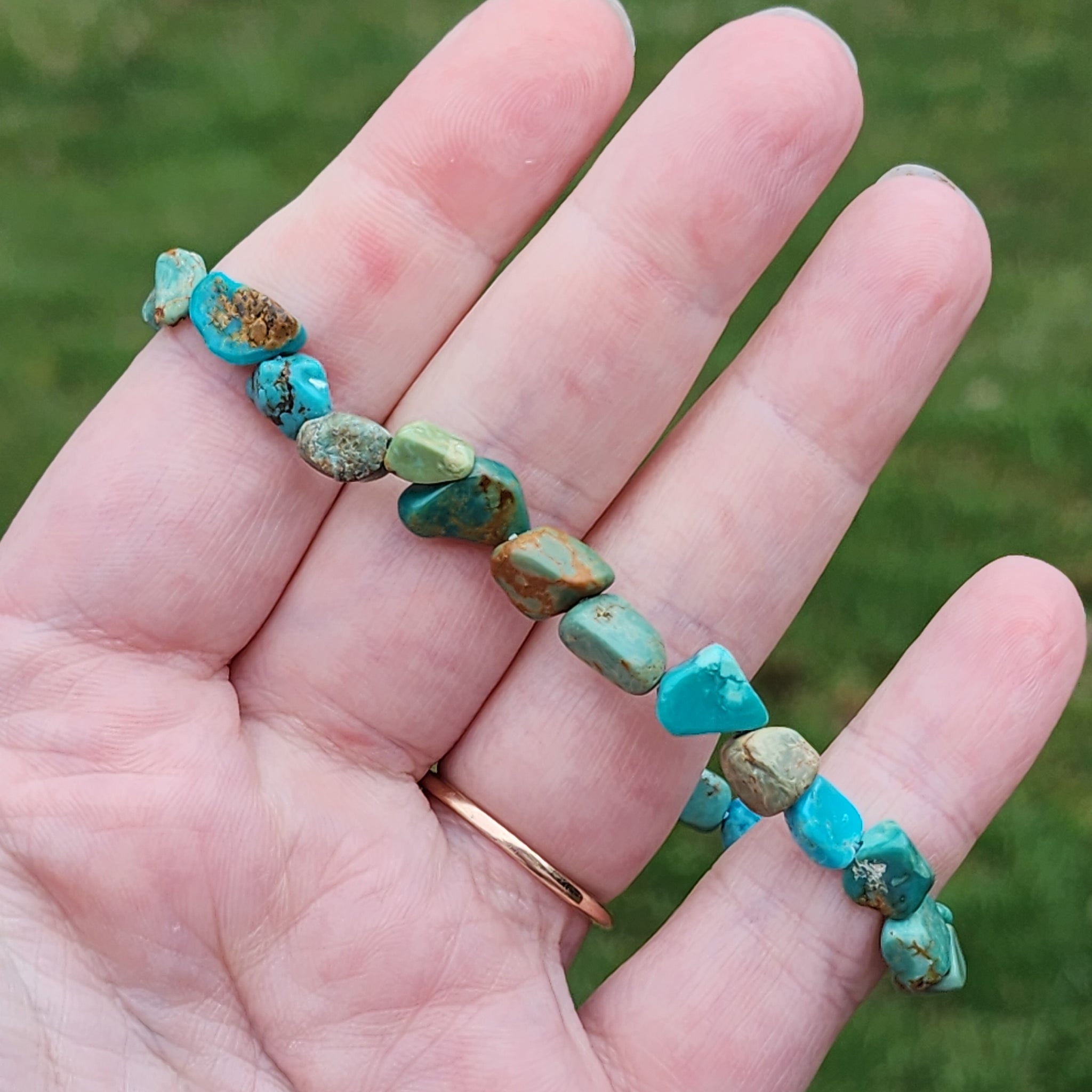 Freeform Turquoise Crystal Bracelet