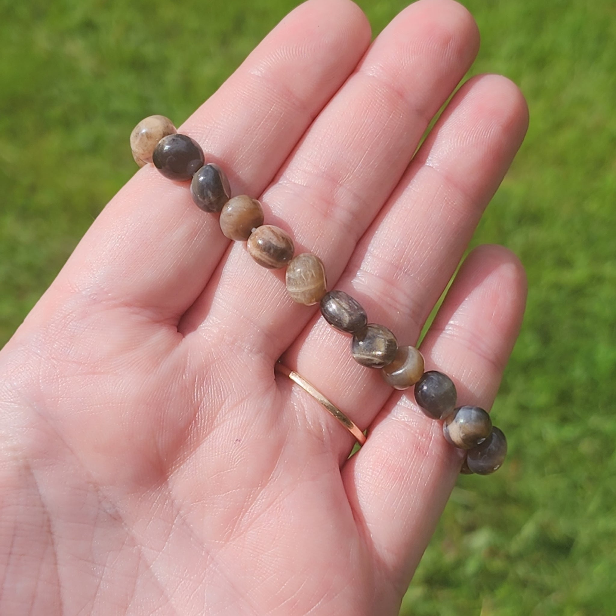 Black Moonstone Crystal Bracelet
