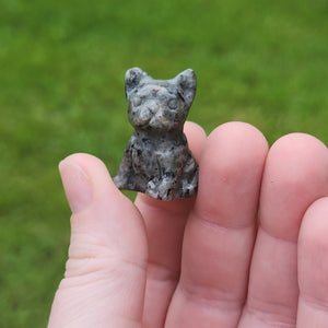 Yooperlite French Bulldog Crystal Carving
