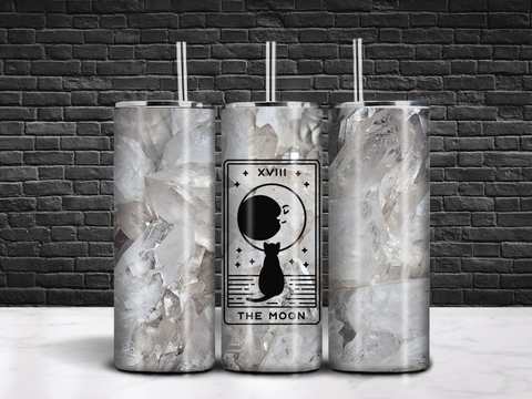 "The Moon" Tarot Cat Tumbler 20oz